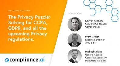 The Privacy Puzzle: Solving for CCPA, GDPR, and all the upcoming Privacy regulations.